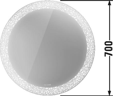 Зеркало Duravit Happy D.2 Plus HP7480G0000 70 с подсветкой - duravit shop