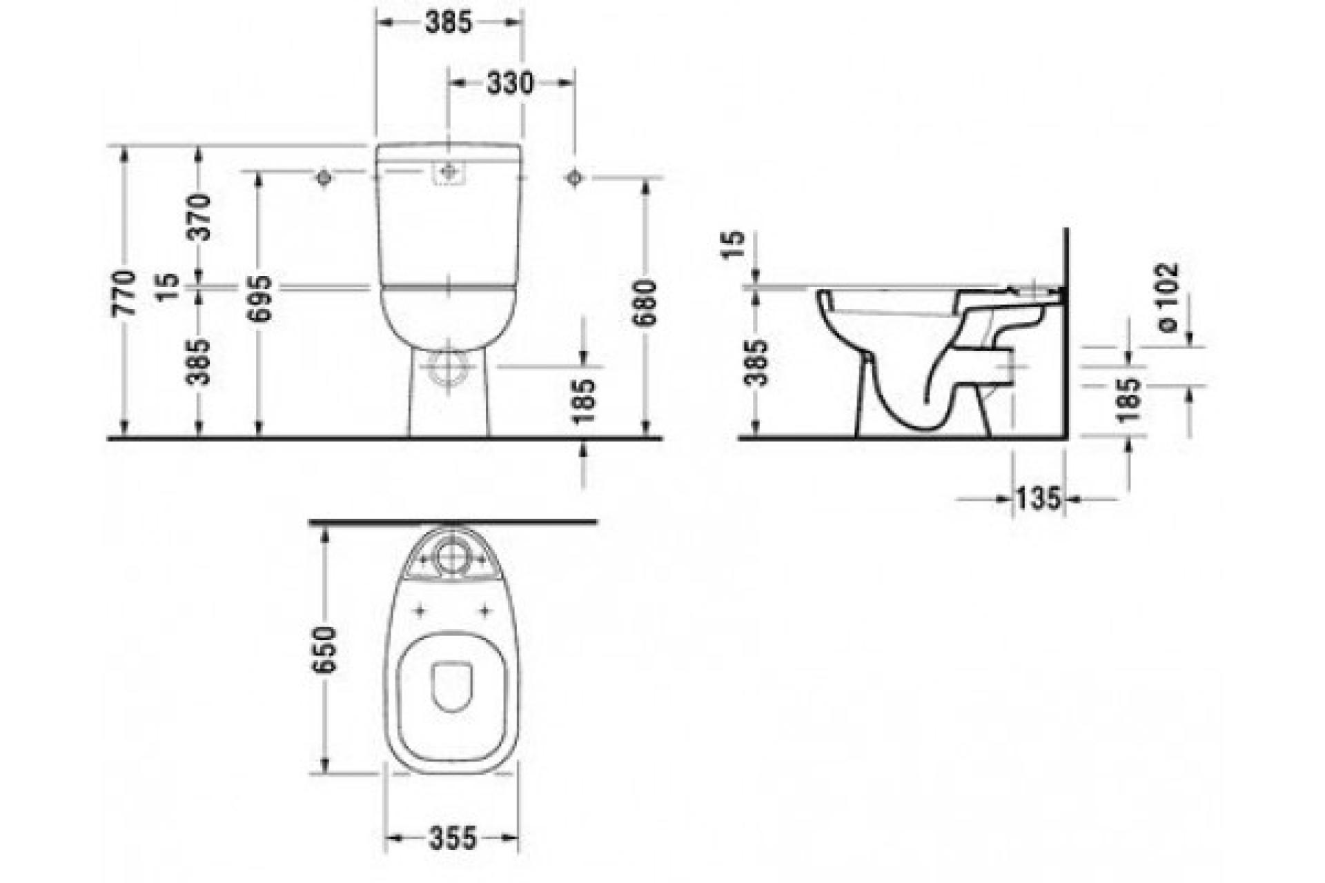 Унитаз напольный Duravit D-Code 21110900002 с бачком 0927100004 - duravit shop