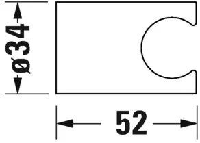 Держатель душа  Duravit  UV0620000000 хром - duravit shop