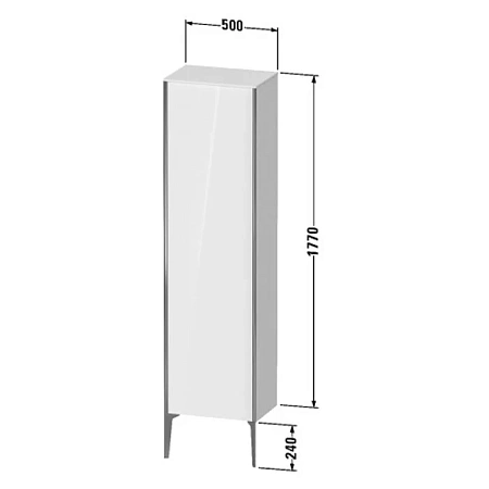 Шкаф-пенал Duravit XViu XV1336LB122 бежевый, белый - duravit shop