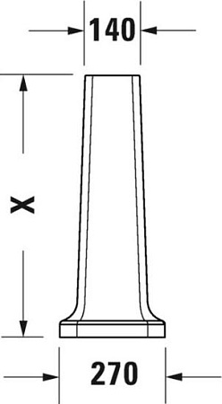 Пьедестал под раковину Duravit 1930 Series 0857910000 (085791 00 00) - duravit shop