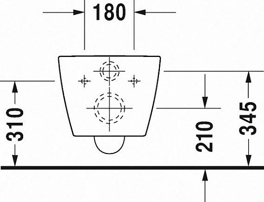 Унитаз подвесной Duravit ME by Starck Rimless 45290900A1 безободковый с сиденьем микролифт - duravit shop