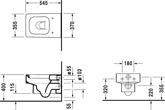 Унитаз подвесной Duravit Vero 2217090064 - duravit shop