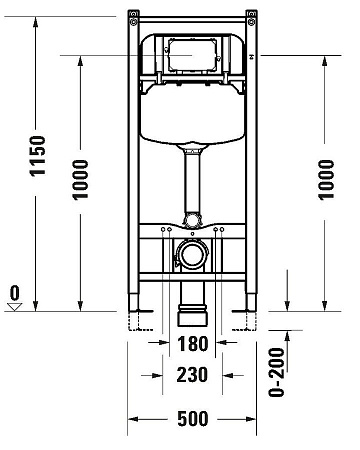 Инсталляция для подвесного унитаза Duravit DuraSystem WD1029000000/WF1202000010 - duravit shop