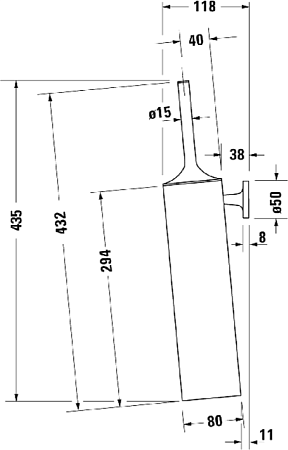 Ершик Duravit Starck T 0099464600 чёрный матовый - duravit shop