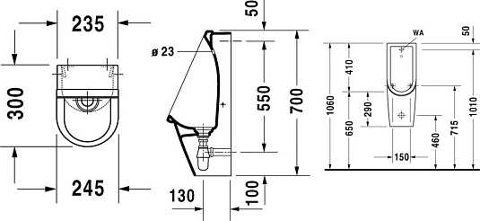 Писсуар Duravit Starck-3 0827250000 - duravit shop