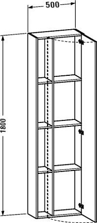 Шкаф-пенал Duravit DuraStyle темный каштан R - duravit shop