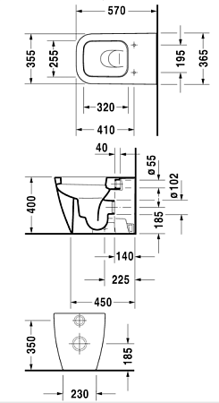 Унитаз приставной Duravit Happy D.2 2159090000 - duravit shop