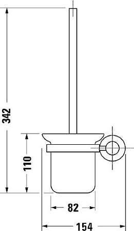 Ершик подвесной Duravit D-code 0099271000 - duravit shop